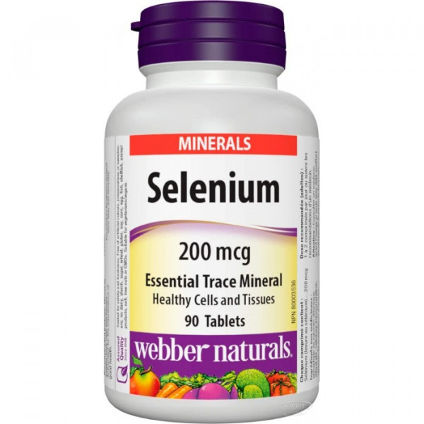 Webber Naturals Selenium 200mcg 90 таблеток (Селен)